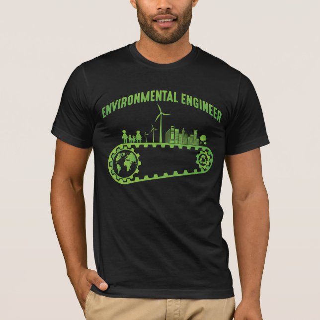 Camiseta Engenharia ambiental do Engenheiro ambiental (Frente)