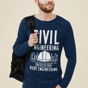 Camiseta Engenharia Civil Melhor Que Engenharia Rude
