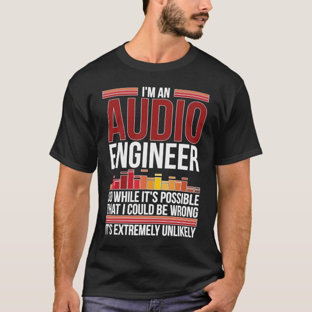 Camiseta Engenharia de áudio do Engenheiro de áudio 1 (Frente)