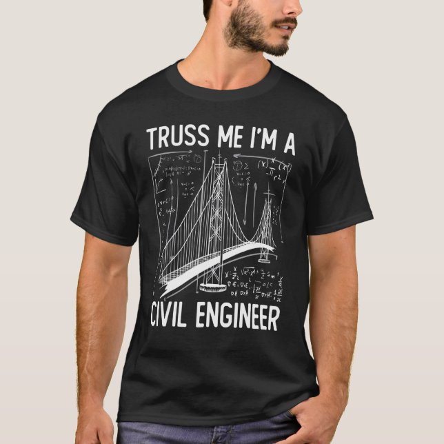 Camiseta Engenharia De Construção Me Entra Como Um Eng Civi (Frente)