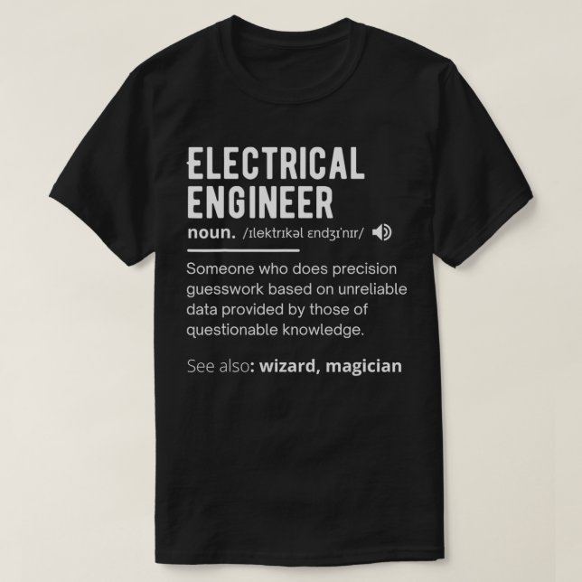Camiseta Engenharia Elétrica engraçada com engenheiro elétr (Frente do Design)