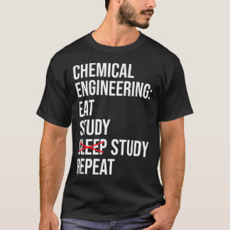 Camiseta Engenharia Química Come Estudo Sono Engenheiro Eng