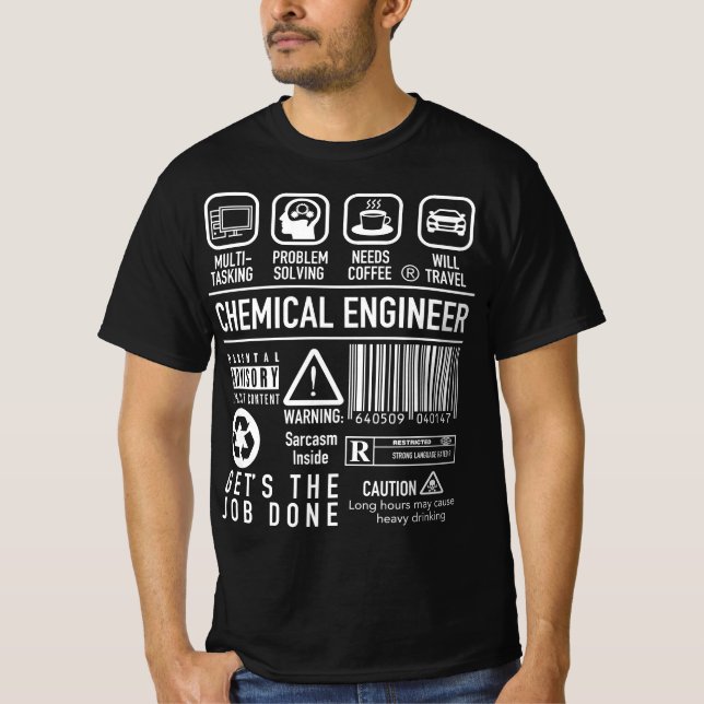 Camiseta Engenharia Química Funny Chemical Engenheiro Gift (Frente)