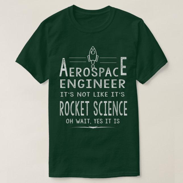 Camiseta Engenheiro Aeroespacial legal Para Homens Mulheres (Frente do Design)