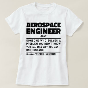 Camiseta Engenheiro Aerospace Nova Definição Sarcástico