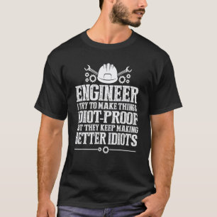 Camiseta Engenheiro Angustiado Homens Mulheres Engenharia M