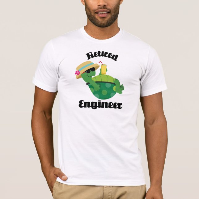 Camiseta Engenheiro aposentado (tartaruga) (Frente)