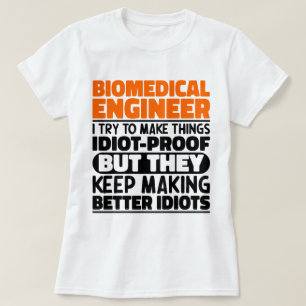 Camiseta Engenheiro Biomédico Eu Tento Engraçado