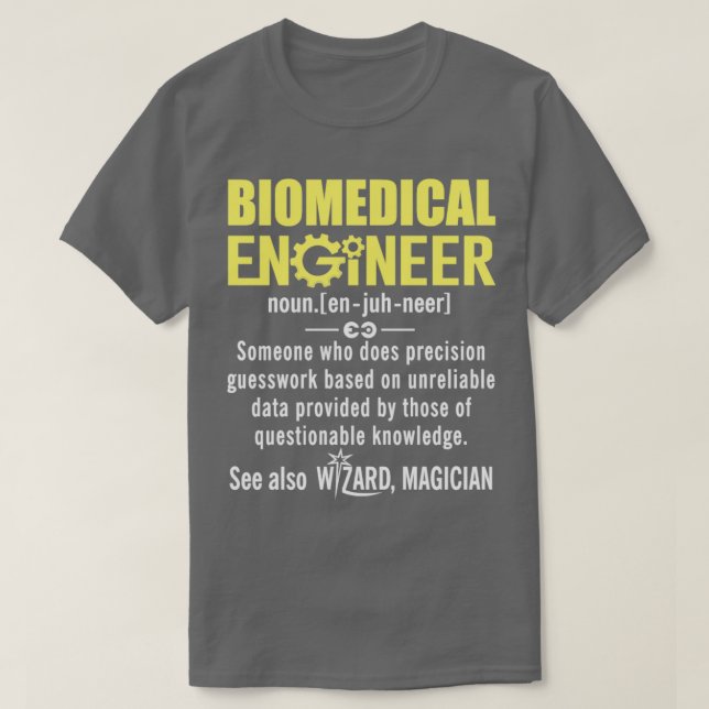Camiseta Engenheiro Biomédico Nova Definição Engraçada (Frente do Design)