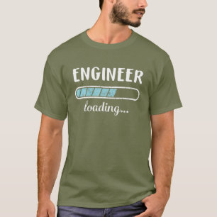 Camiseta Engenheiro Carregando a Posição da Tendência de Hu