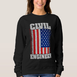 Camiseta Engenheiro Civil Americano Mulheres Patriotas Home