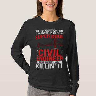 Camiseta Engenheiro Civil Construtor de Pontes Estudante de