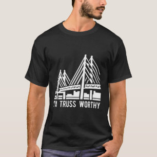 Camiseta Engenheiro Civil de Truss de Engenharia de Ponte