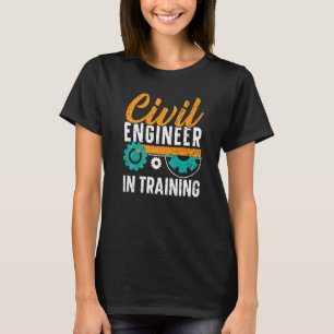 Camiseta Engenheiro Civil em Treinamento Estudante de Engen
