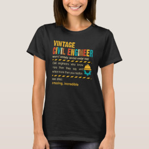 Camiseta Engenheiro Civil Novo Engenheiro Civil Estilo Vint