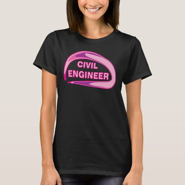 Camiseta Engenheiro Civil Rosa (Frente)
