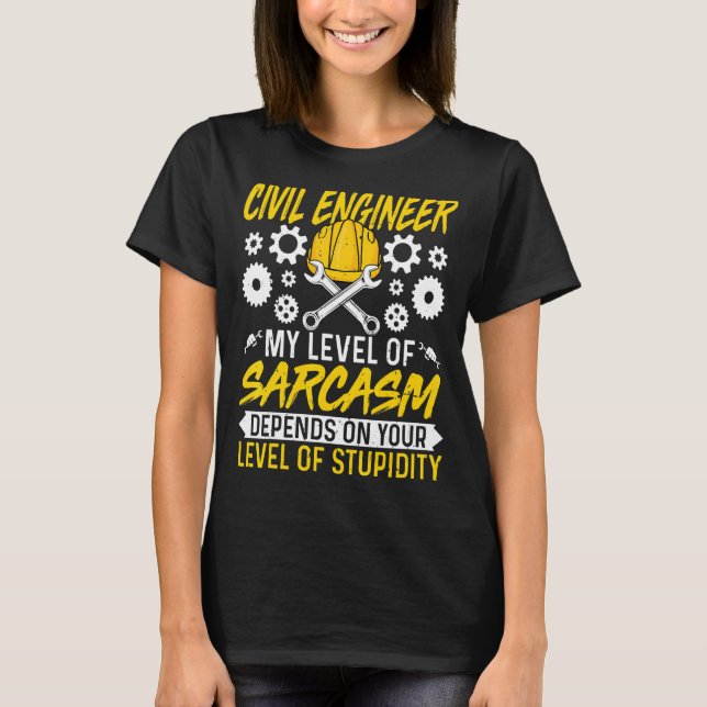 Camiseta Engenheiro Civil Sarcasm - Engenheiro de Engenheir (Frente)
