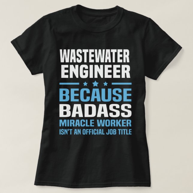 Camiseta Engenheiro de águas residuais (Frente do Design)