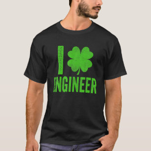 Camiseta Engenheiro de amor bonito Shamrock Irish Happy Rua