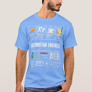 Camiseta Engenheiro de Automação Rótulo Habilidades Resolve