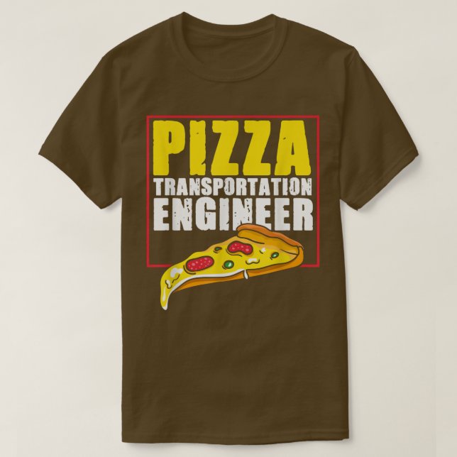 Camiseta Engenheiro de Cara de entrega de pizza (Frente do Design)
