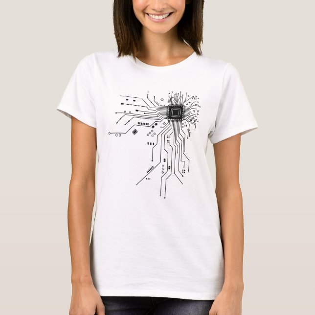 Camiseta Engenheiro De Ciência Da Computação Do Circuito Cp (Frente)