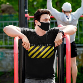 Camiseta Engenheiro de Construção de faixas de perigo amare