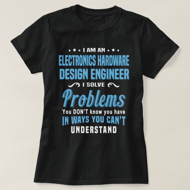 Camiseta Engenheiro de Design de hardware de eletrônicos (Frente do Design)