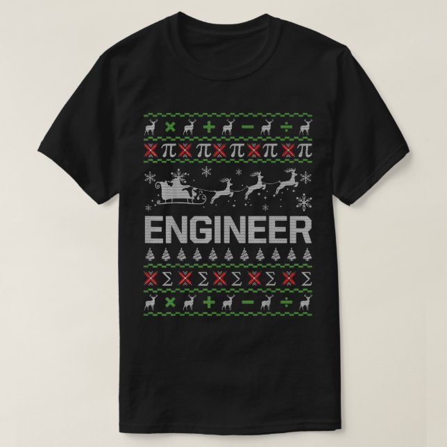 Camiseta Engenheiro De Feliz Natal Doce Engraçado Presente  (Frente do Design)