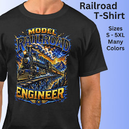 Camiseta Engenheiro de Ferromodelismo Trem a Vapor