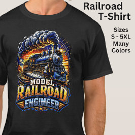 Camiseta Engenheiro de Ferromodelismo Trem a Vapor