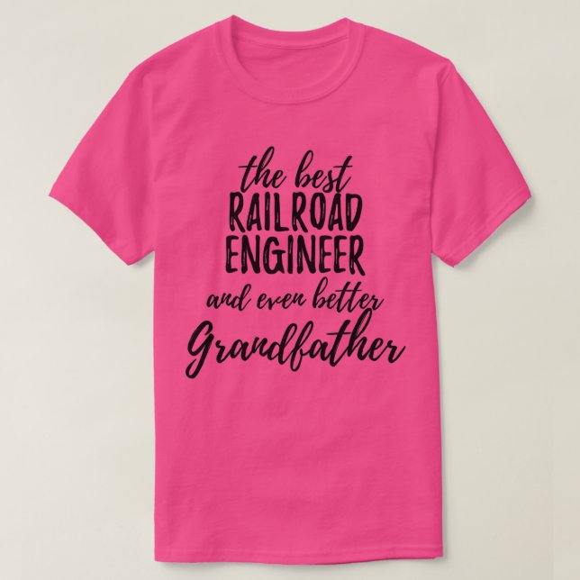 Camiseta Engenheiro de ferrovia Avô Funny Gift Ideia para (Frente do Design)