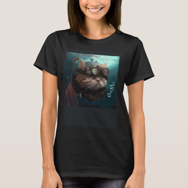 Camiseta Engenheiro de Gato Subaquático (Frente)