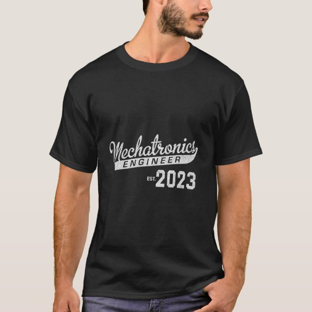 Camiseta Engenheiro De Graduação Do Engenheiro Mecatronics  (Frente)