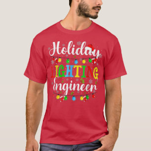 Camiseta Engenheiro de iluminação de férias Mens luminosos
