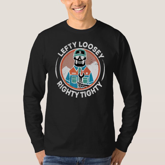 Camiseta Engenheiro de Mecânica Oitenta da Loosey Esquerda (Frente)