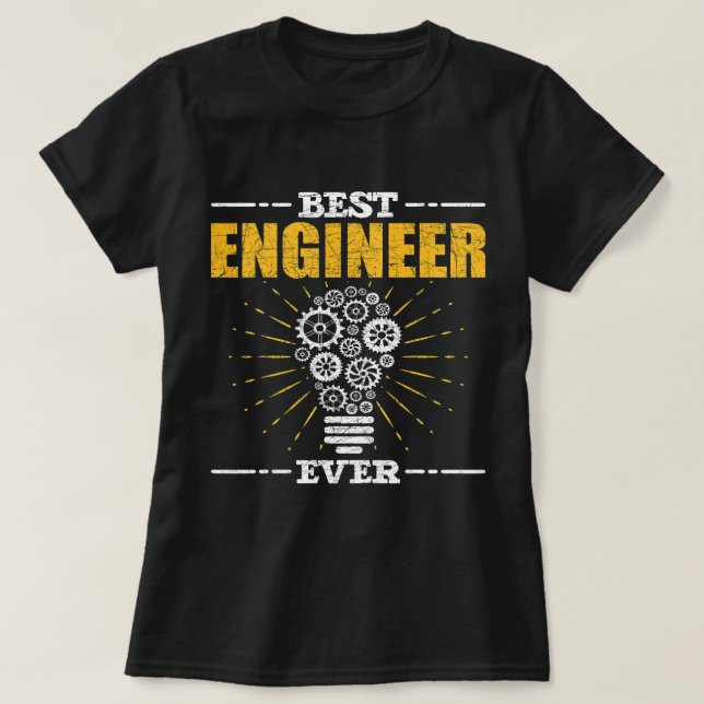 Camiseta Engenheiro de melhor engenharia elétrica de engenh (Frente do Design)
