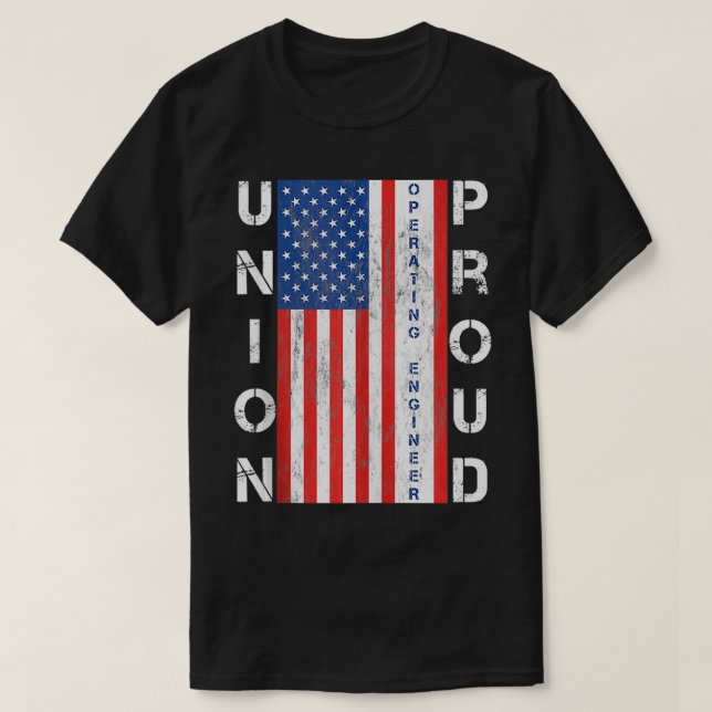 Camiseta Engenheiro de Operação de Bandeira Americana Orgul (Frente do Design)