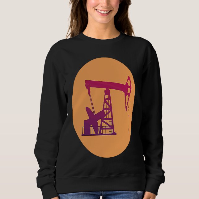 Camiseta Engenheiro de perfuração Óleo de Pumpjack para Óle (Frente)