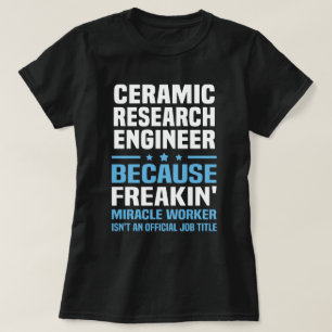 Camiseta Engenheiro de pesquisa cerâmica