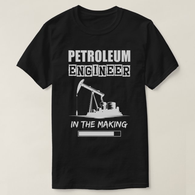 Camiseta Engenheiro de petróleo no fazer, textura simples (Frente do Design)