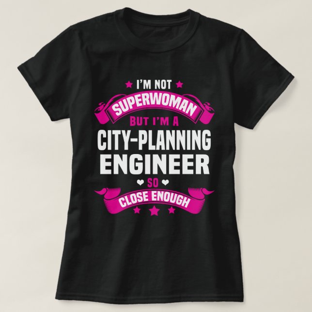 Camiseta Engenheiro de Planejamento de Cidade (Frente do Design)
