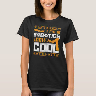 Camiseta Engenheiro de Robótica Robô Vintage Eu Faço Robóti