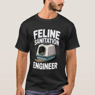 Camiseta Engenheiro de Saneamento Felino Amante de Gatos Ca