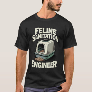 Camiseta Engenheiro de Saneamento Felino Amante de Gatos Ca