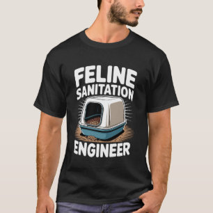 Camiseta Engenheiro de Saneamento Felino Amante de Gatos Ca