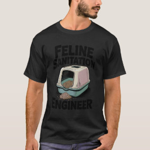 Camiseta Engenheiro de Saneamento Felino Caixa de Areia Gat