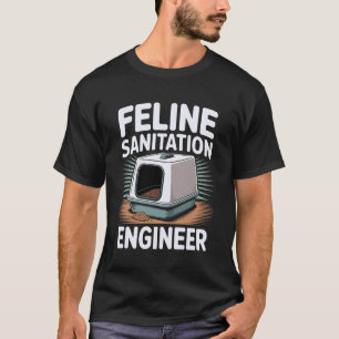 Camiseta Engenheiro de Saneamento Felino Caixa de Areia Gat