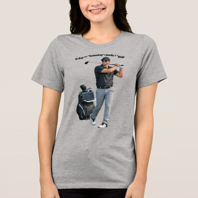 Camiseta Engenheiro de Software Casado Que Joga Golfe URM (Frente)