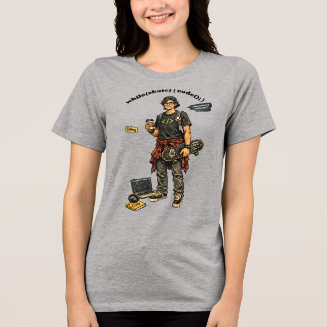 Camiseta Engenheiro de Software Codificador URM que Anda de (Frente)